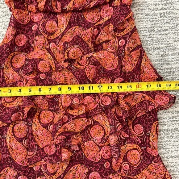NWT Saloni Isa Ruffle Dress in Ruby Paisley Size 2 Revolve - Picture 11 of 14
